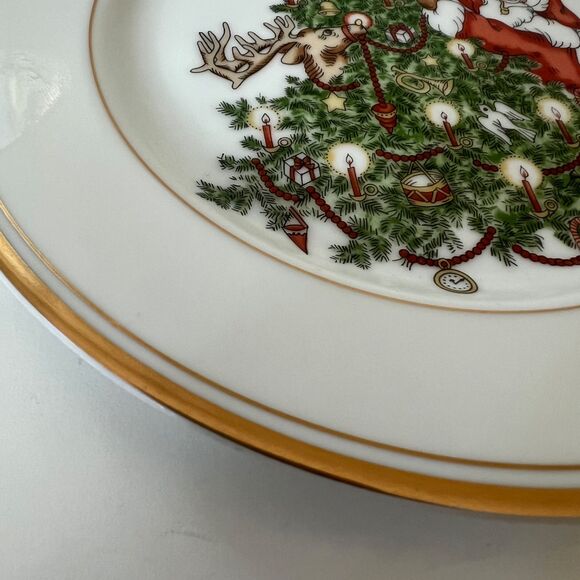 Fritz and Floyd St. Nicholas Salad or Dessert Plate Santa Claus Christmas Plates - Picture 3 of 5